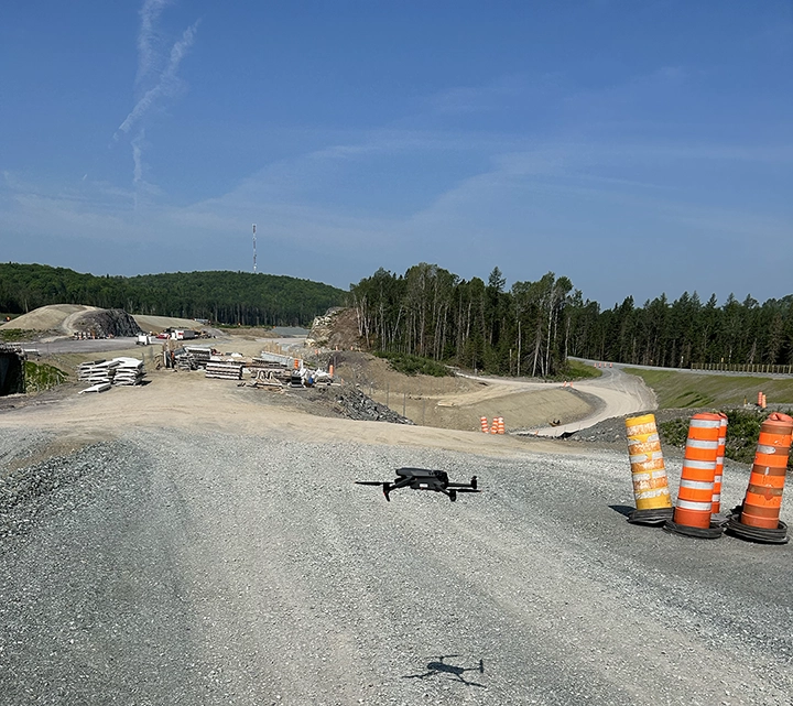 Suivi de chantier par drone au témiscouta